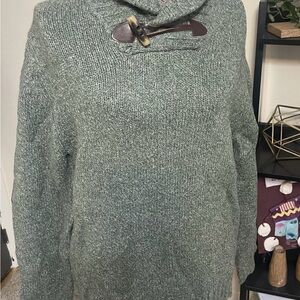 Lands' End Canvas Sage Green Women's Cowl Neck Sweater